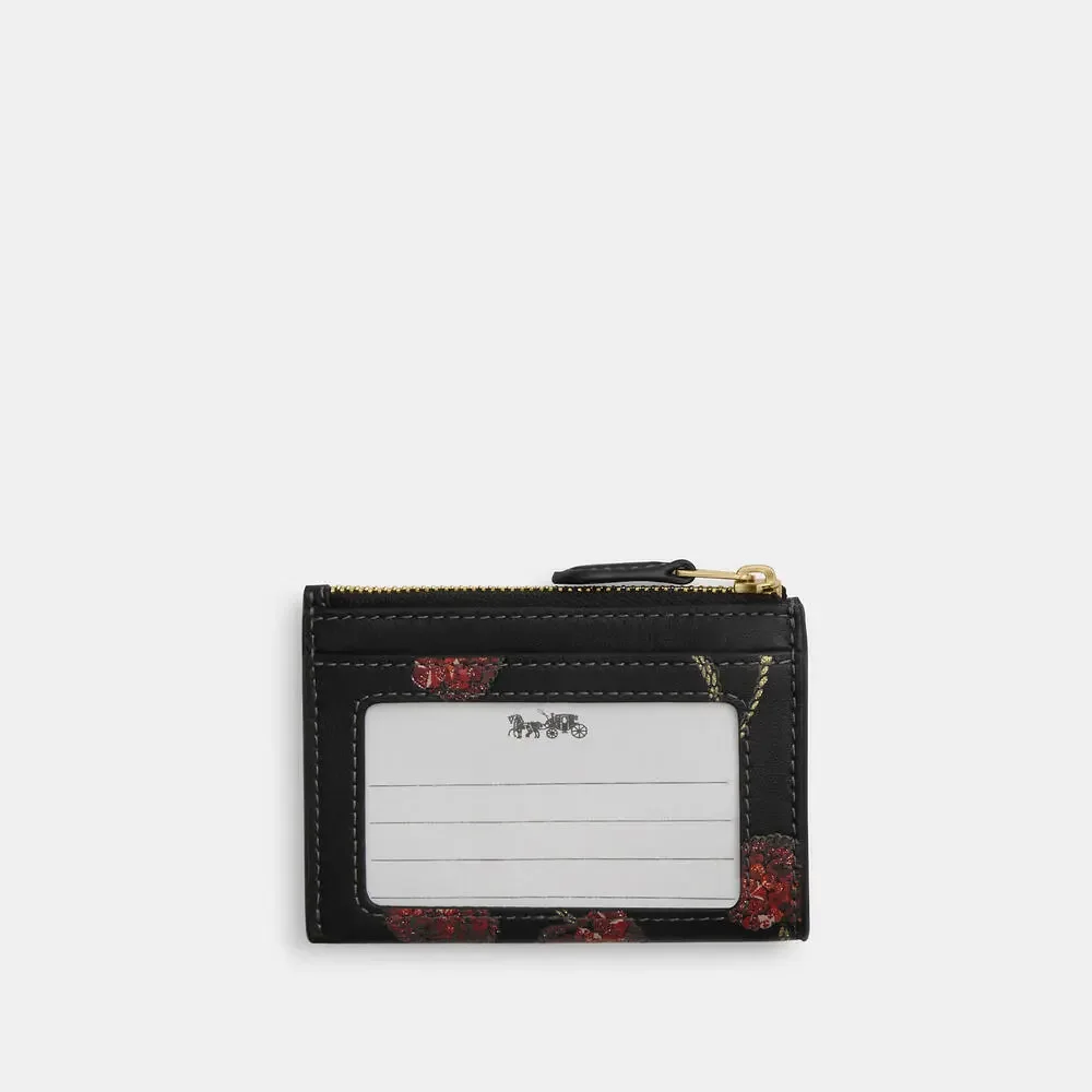 Coach Mini Skinny Id Case With Cherry Print